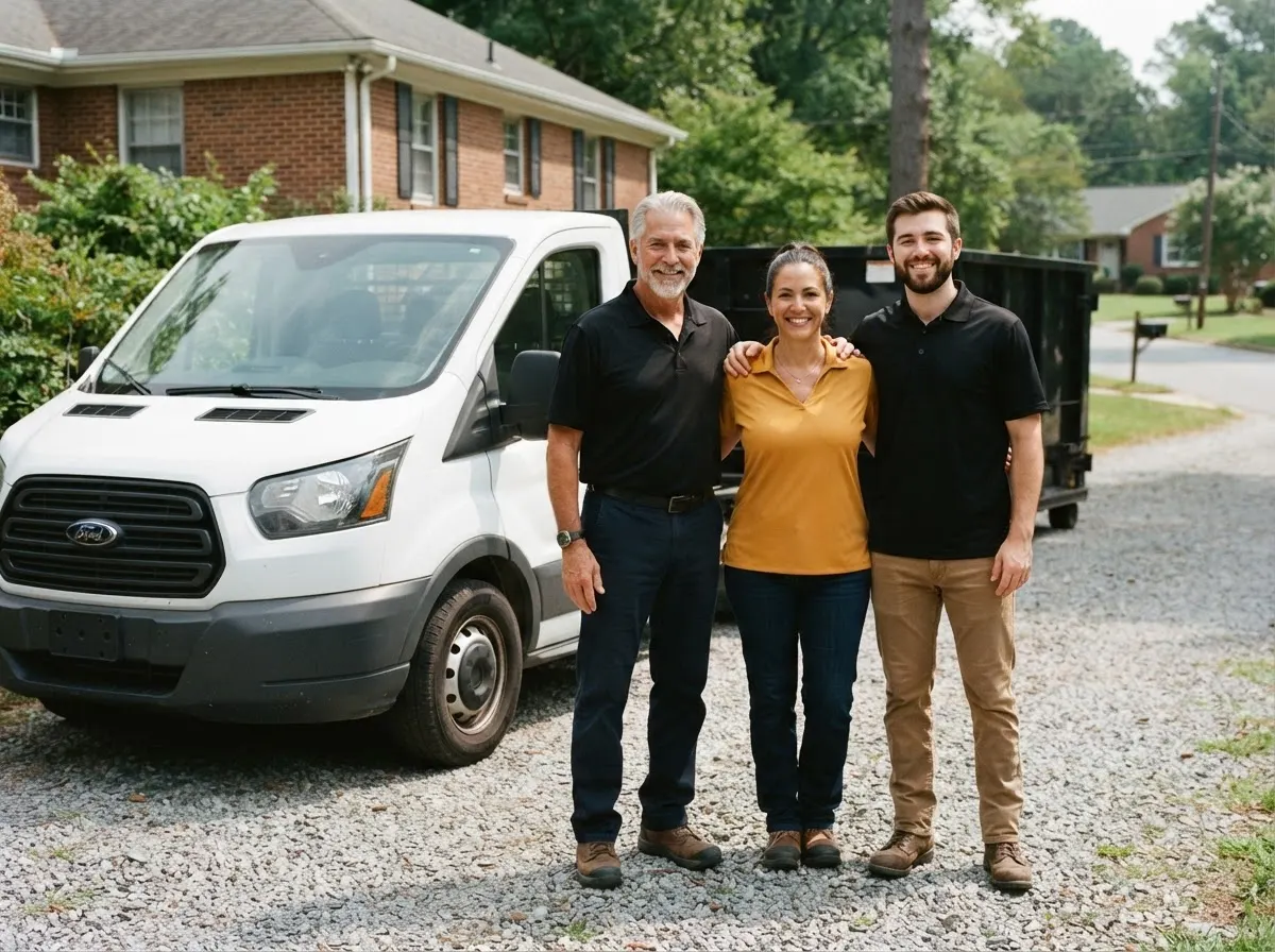 SwiftStone Hauling Co. dumpster team in Charlotte, NC